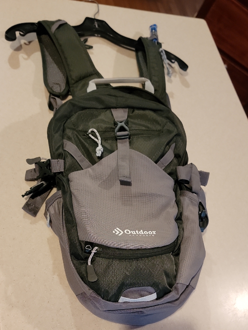 Outdoor Products Olive Green & Gray Hydration Backpack